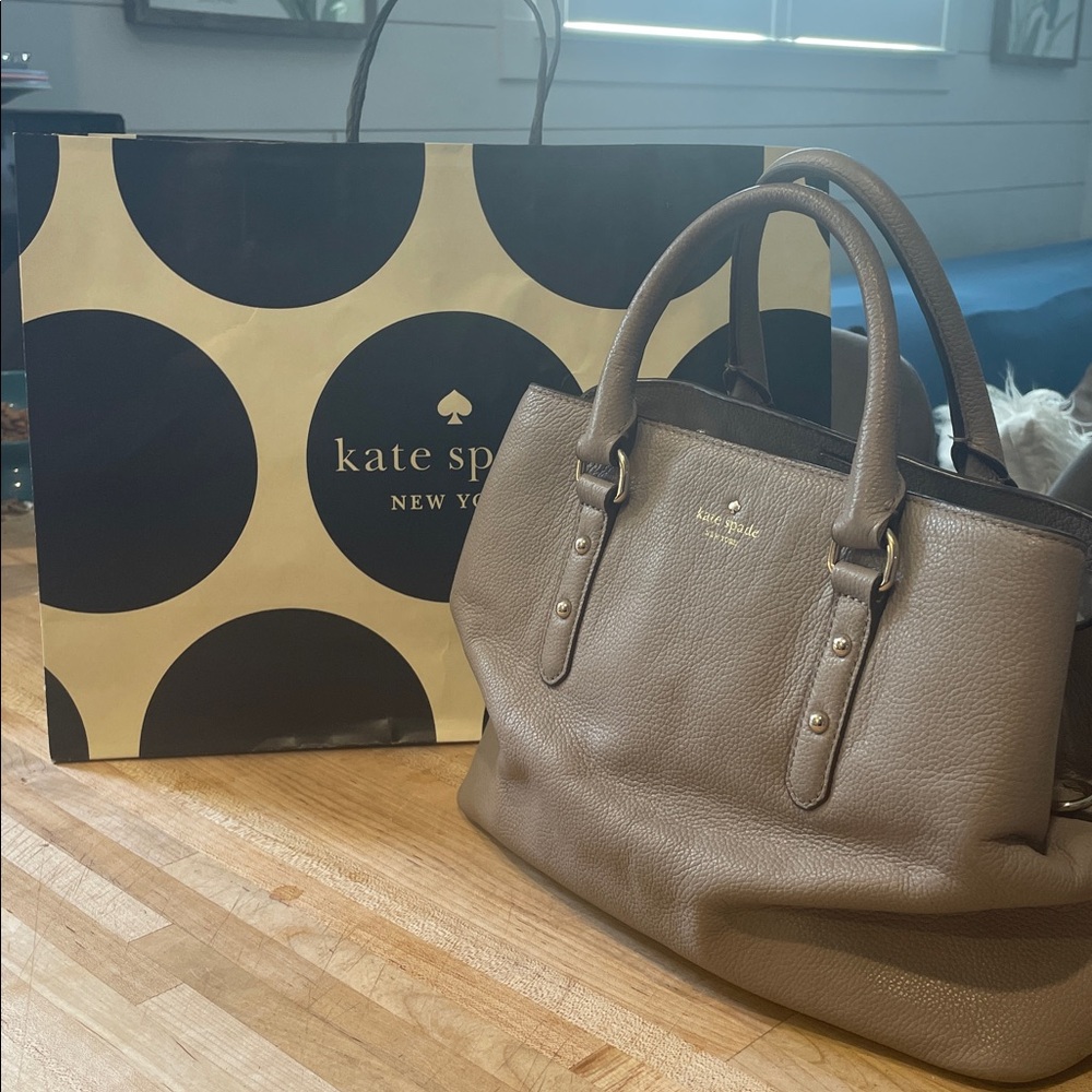 Kate Spade Taupe Leather Satchel
